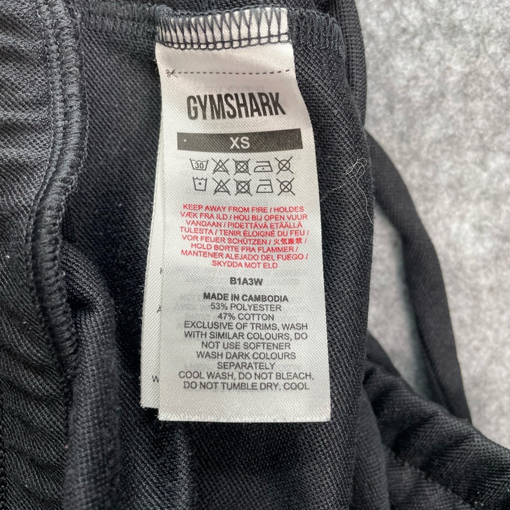Gymshark Women’s Jogger Sweatpants Size XS Solid Black Athleisure Pockets - Picture 10 of 10